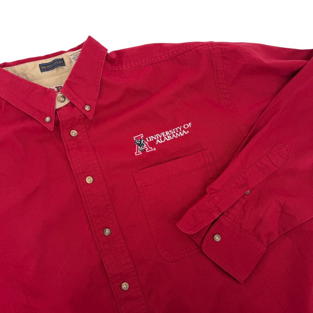 Vintage Alabama Crimson Tide Button Down Long Sleeve Shirt Men's Size XL